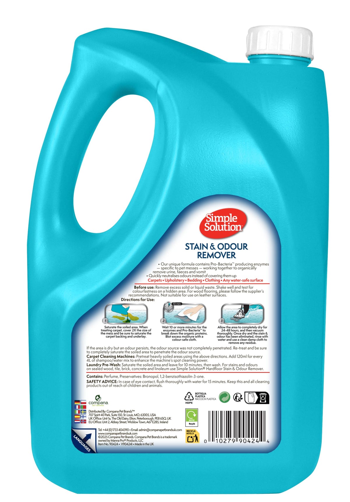 Simple Solution Pet Stain and Odour Remover for Cats 4 litre