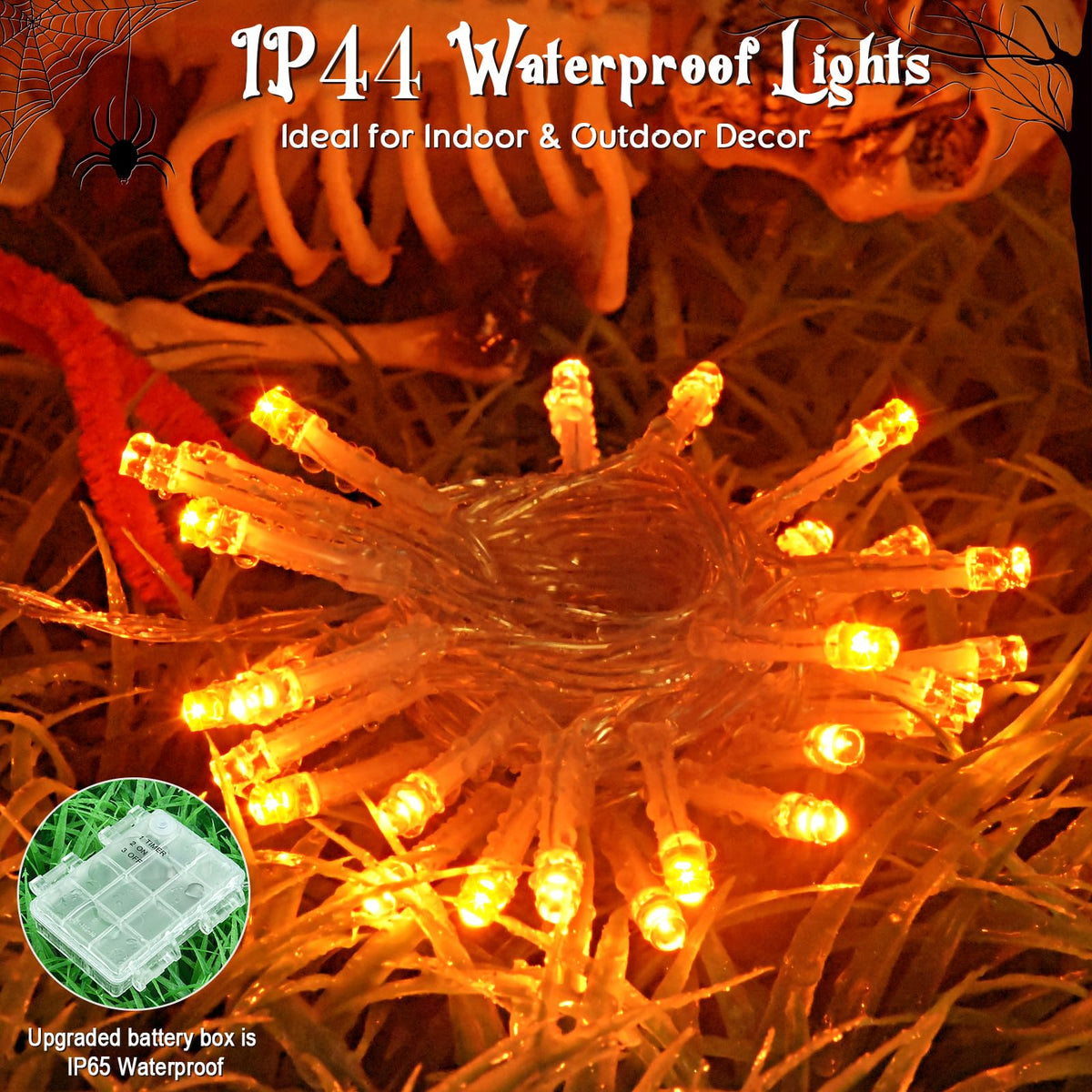 cshare Battery Fairy Lights, 2M 20 LED Fairy Lights Battery Operated with Timer, IP65 Waterproof String Lights for Jar Garden Camping Christmas Indoor Outdoor Decorations, Warm White