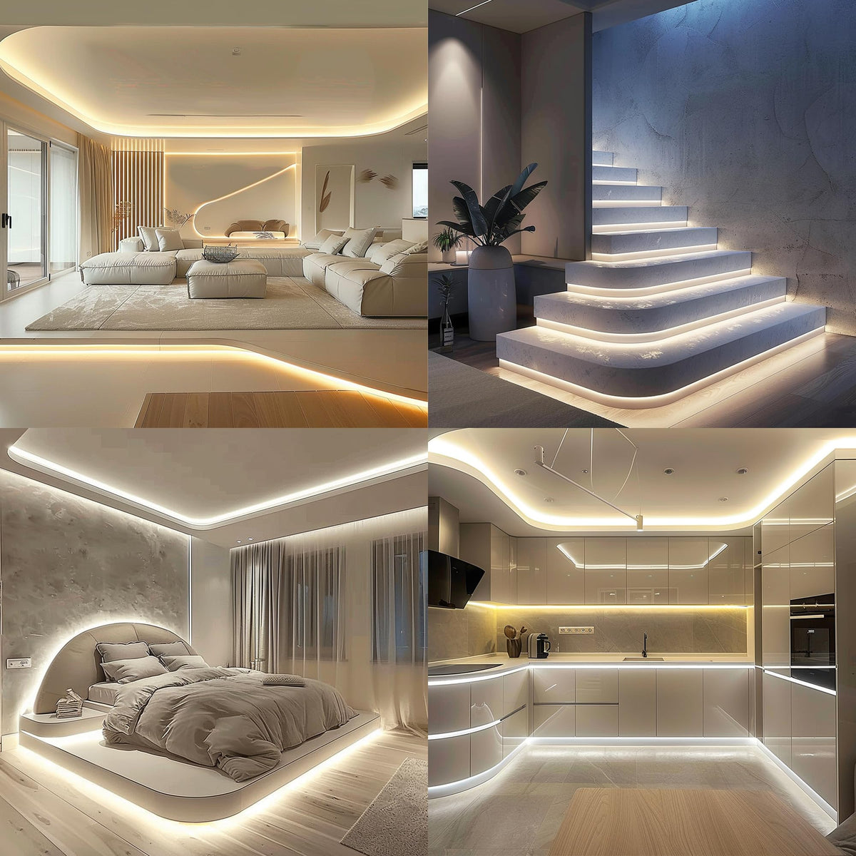 COB LED Strip 7.5m Warm White, 3000K, 24V, Remote Control, 8mm Wide