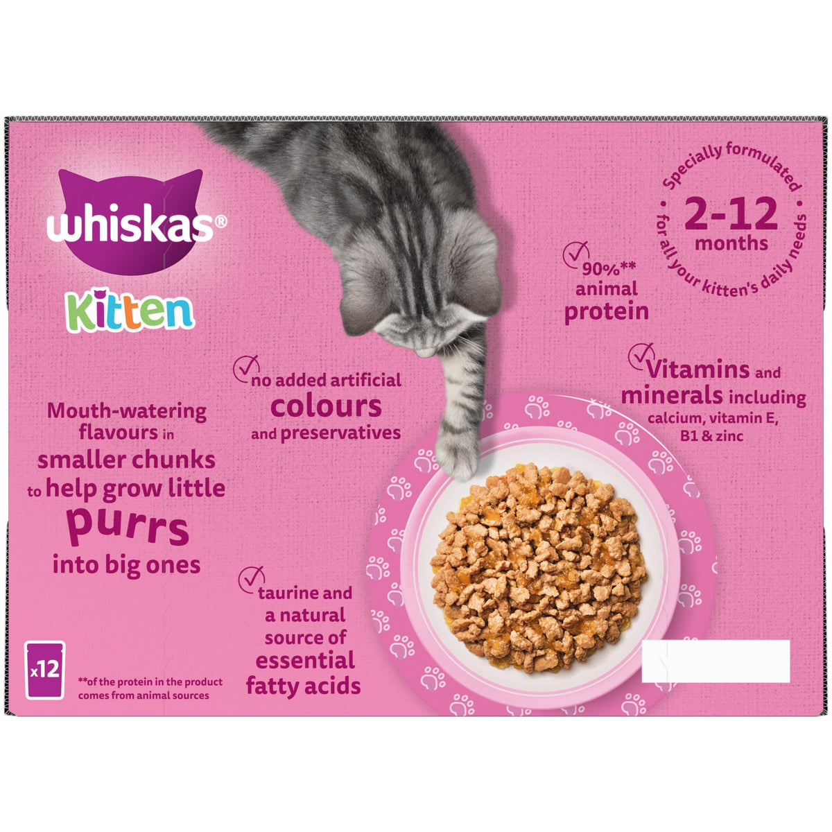 whiskas Junior Poultry Selection in Jelly 84 Pouches, Wet Kitten and Cat Food, Selection of Chicken, Duck, Poultry and Turkey, Megapack (84 x 85 g)