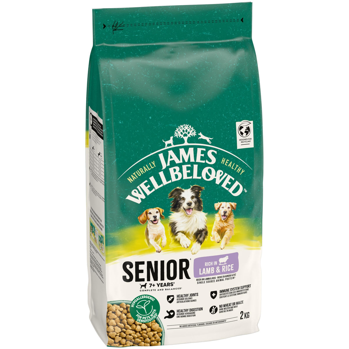 James Wellbeloved Dog Senior Hypoallergenic Dry Food Turkey and Rice 2 kg