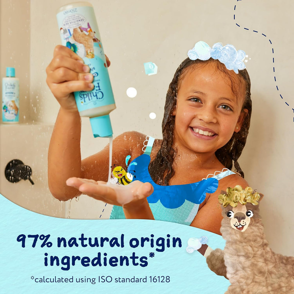 Childs Farm Coco-Nourish Shampoo, Gently Cleanse Dry and Curly Hair, Tear Free, Coconut, Kids, 250ml