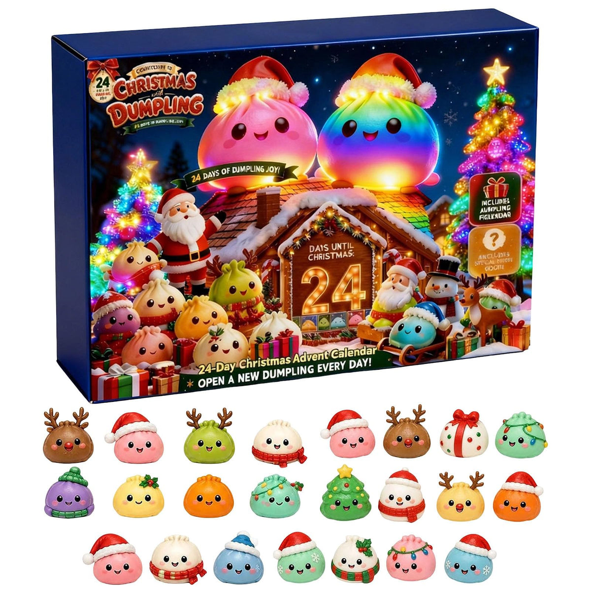 2026 Christmas Advent Calendar, 24 Days Squishies，B