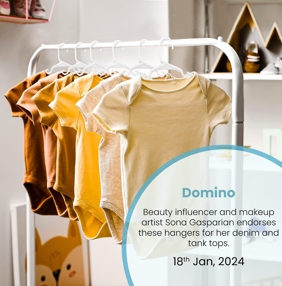 Utopia Home 20pcs Kids Hangers - 28cm Plastic Baby Hangers for Closet - Kids Hanger for Clothes and Baby Hanger for Closet - for Daily Standard Use (Grey)