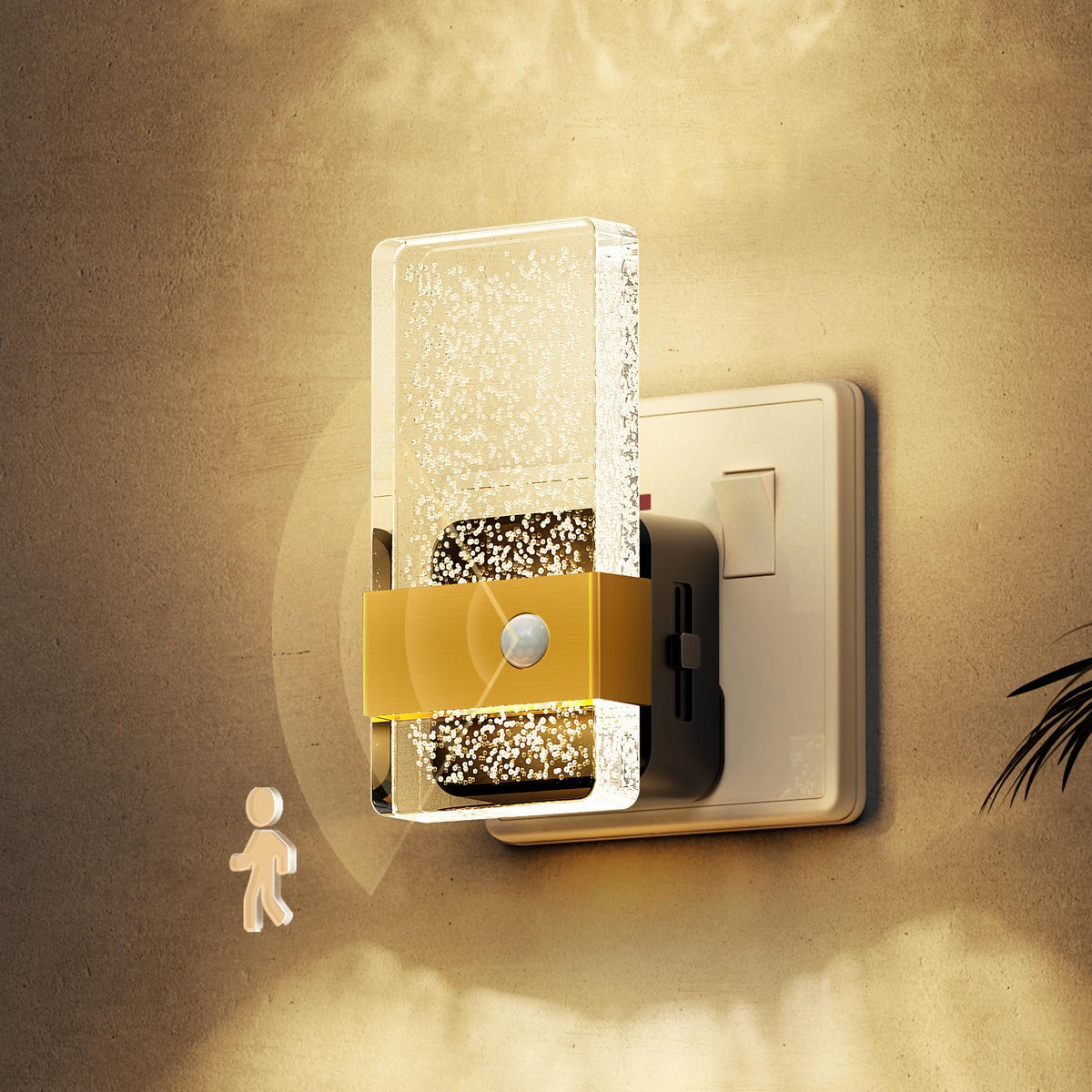 LOHAS-LED Night Light Plug in Wall with Motion Sensor, Dimmable Night Light