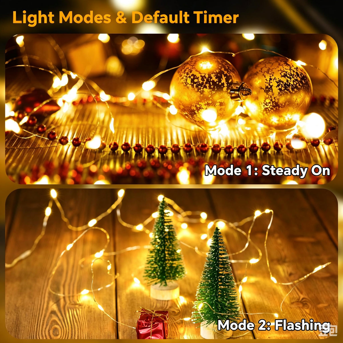 60LED 6m Fairy Lights Battery Operated, Battery Powered String Light Indoor