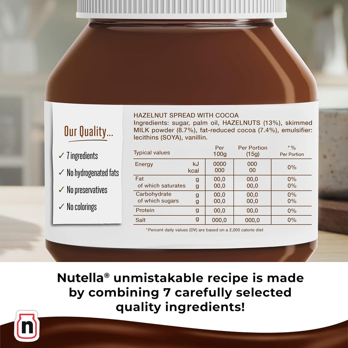 Nutella Hazelnut Chocolate Spread, 200g