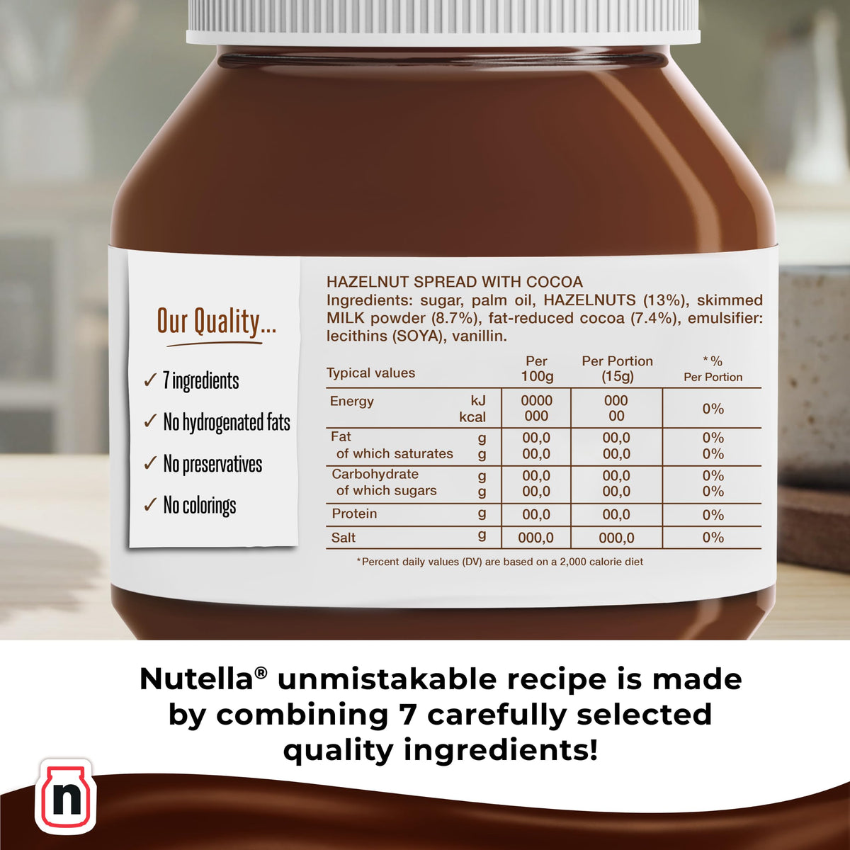 Nutella Hazelnut Chocolate Spread, 200g