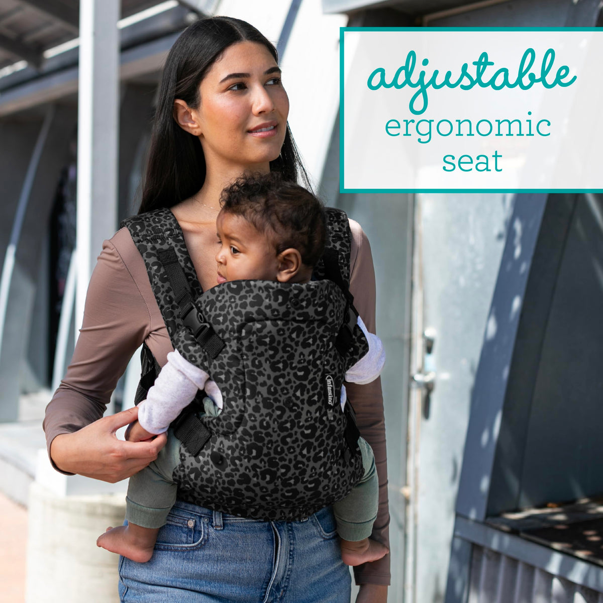 Infantino Flip Advanced 4-in-1 Baby Carrier - Ergonomic, Convertible, Face-in and Face-Out Front and Back Baby Carrier for Newborn to Toddler 3,6-14,5kg, Grey