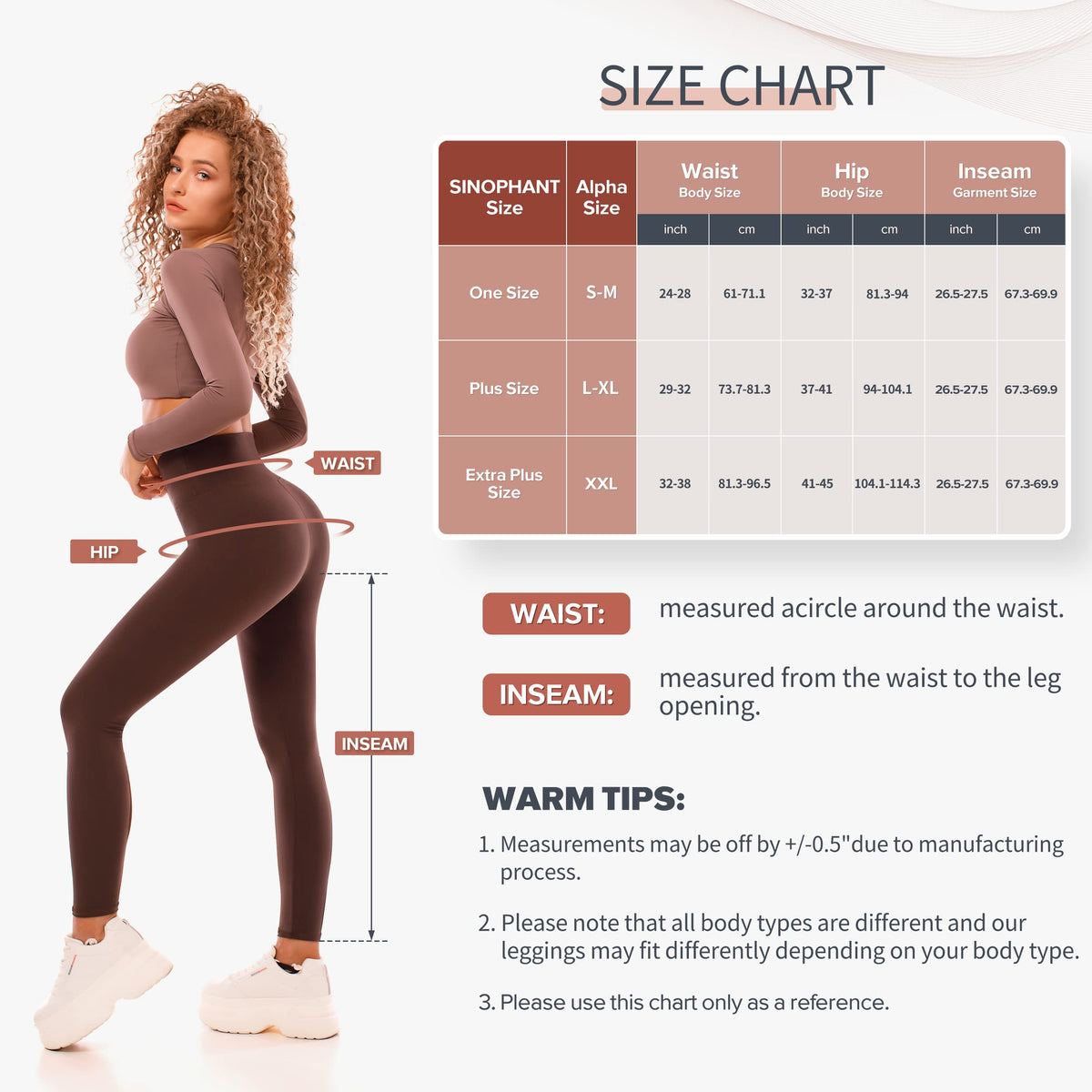 SINOPHANT High Waisted Leggings for Women Workout Gym Yoga