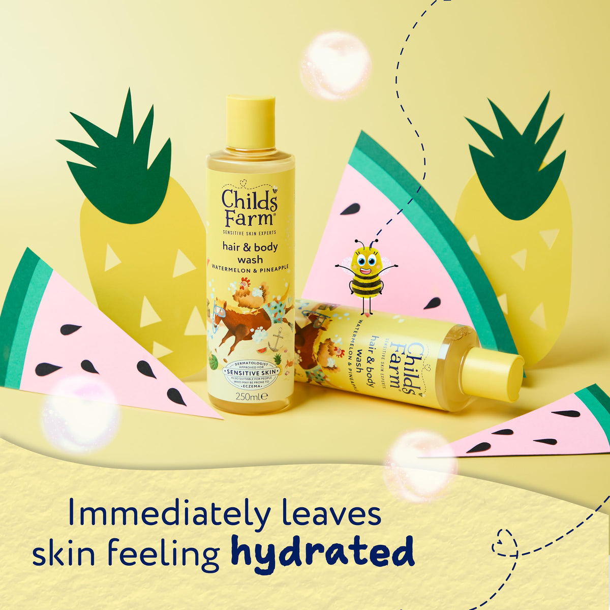 Childs Farm Kids Hair & Body Wash, Sweet Orange | Tear-free, Gently Cleanses | Suitable for Dry, Sensitive Skin, 250ml