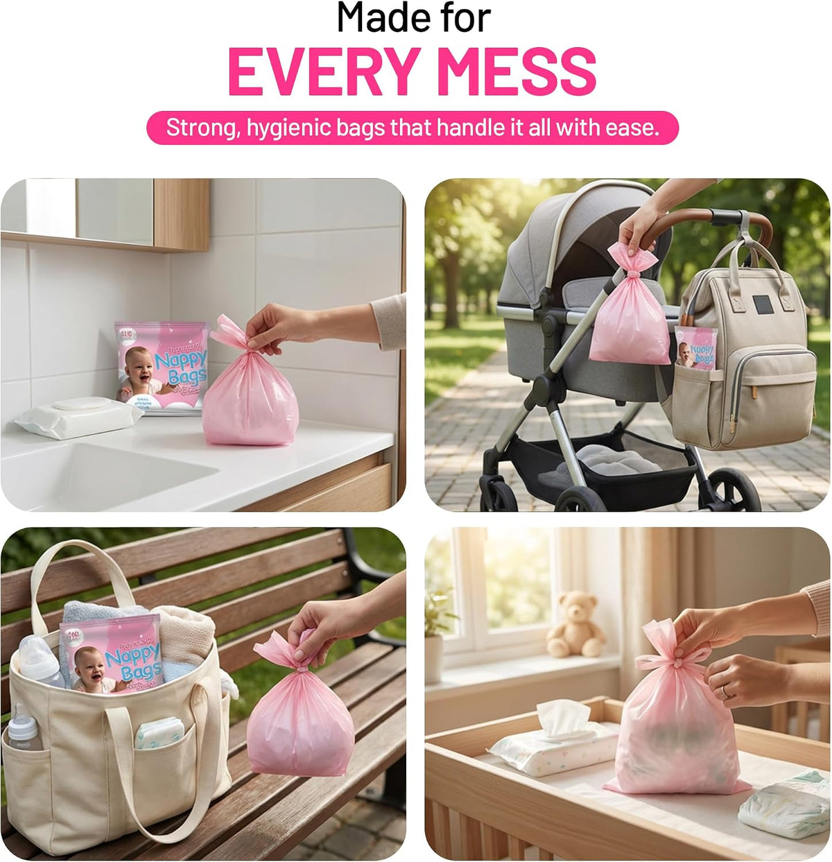 ZYBUX - Jumbo Packs Fragranced Nappy Disposable Bags (4x200) - 800 bags