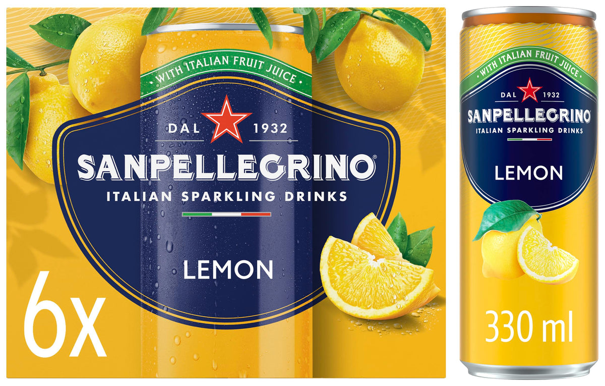 San Pellegrino Italian Sparkling Drinks Tastefully Light Sparkling Orange Canned Soft Drink 12 x 330ml | 64k Cals per Can (Pack of 2)