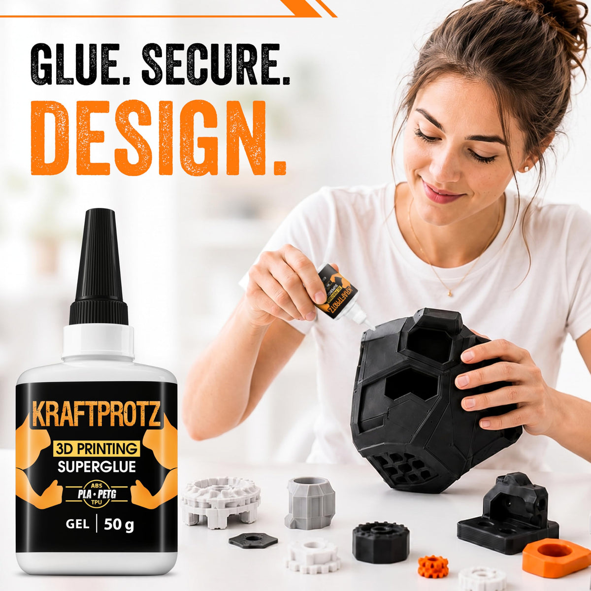 3D Printing Super Glue Liquid 50 g - PLA ABS PETG TPU ASA Instant Adhesive