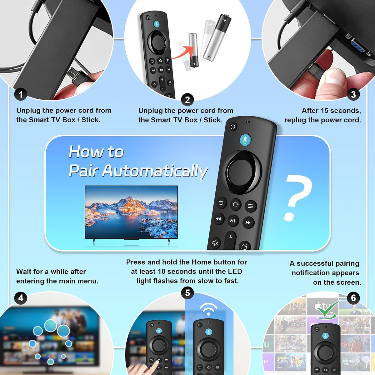 Replacement Remote for All Fire Series,Remote for TV Stick (HD, 4K, 4K Max, Lite),TV Cube,Remote for Hisense, TCL, Insignia, 3rd Gen Fire Smart TVs