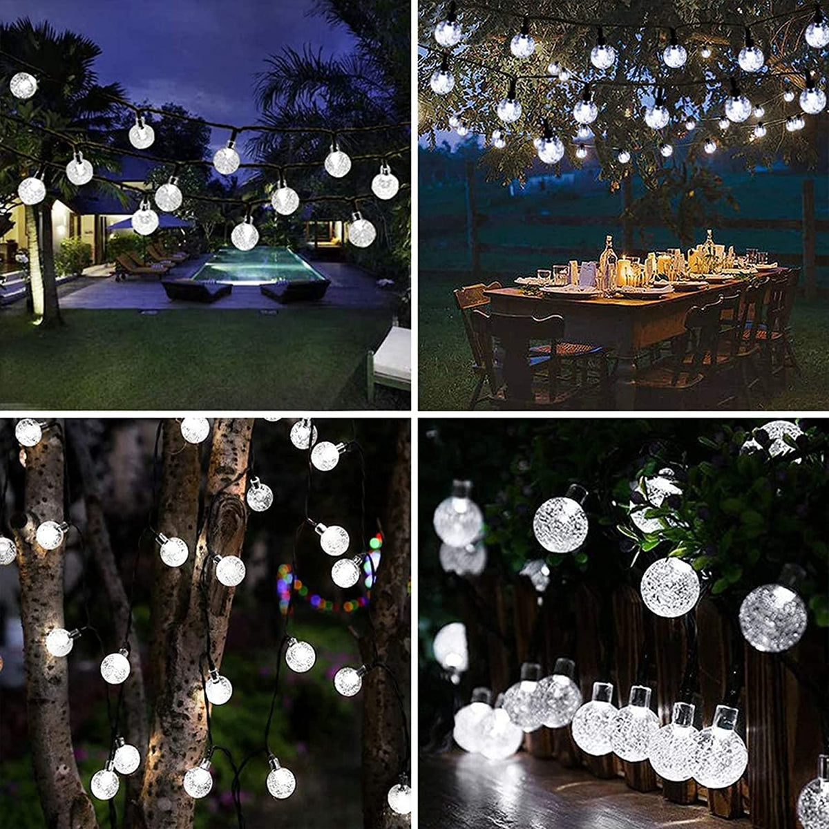 Lezonic Solar String Lights Outdoor, 50LED 7M/23Ft Solar Fairy Lights