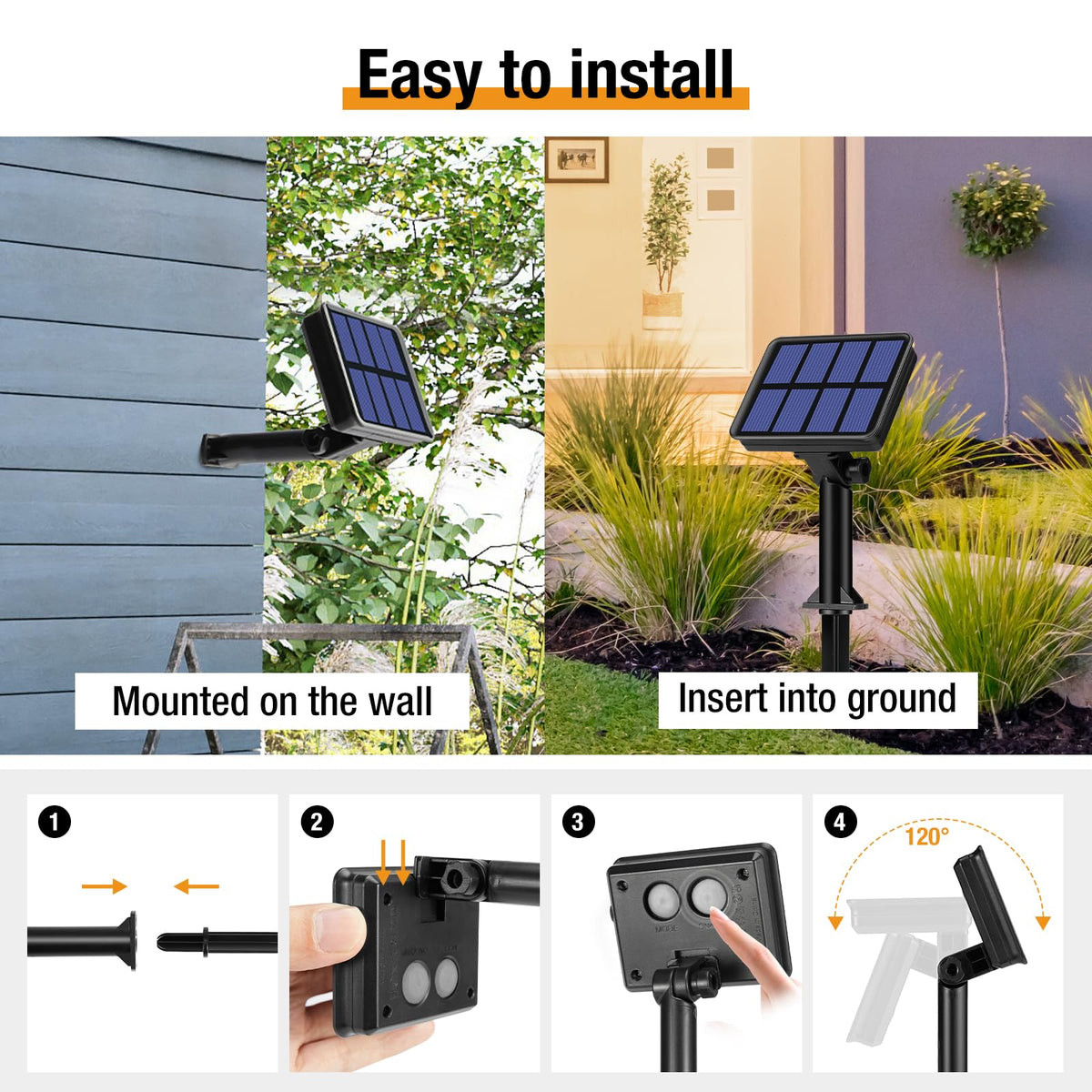 btfarm 2 Pack Solar String Lights Outdoor Garden, 15M/50FT 150 LED