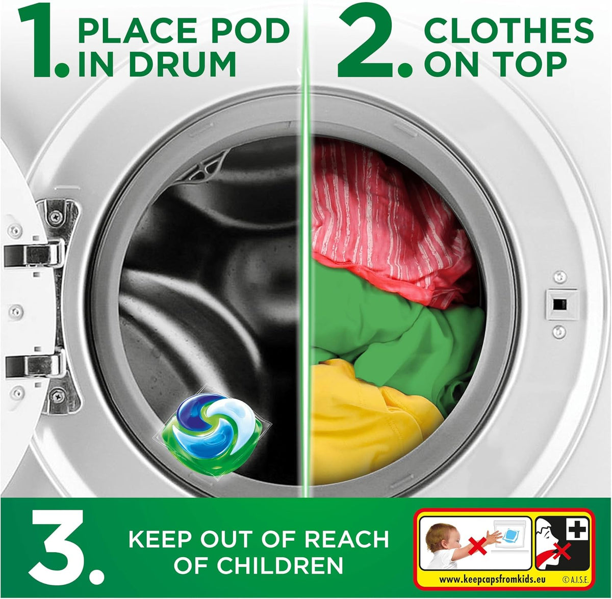 Ariel 4in1 PODS®, Original, Washing Liquid Laundry Detergent Capsules, 85ct