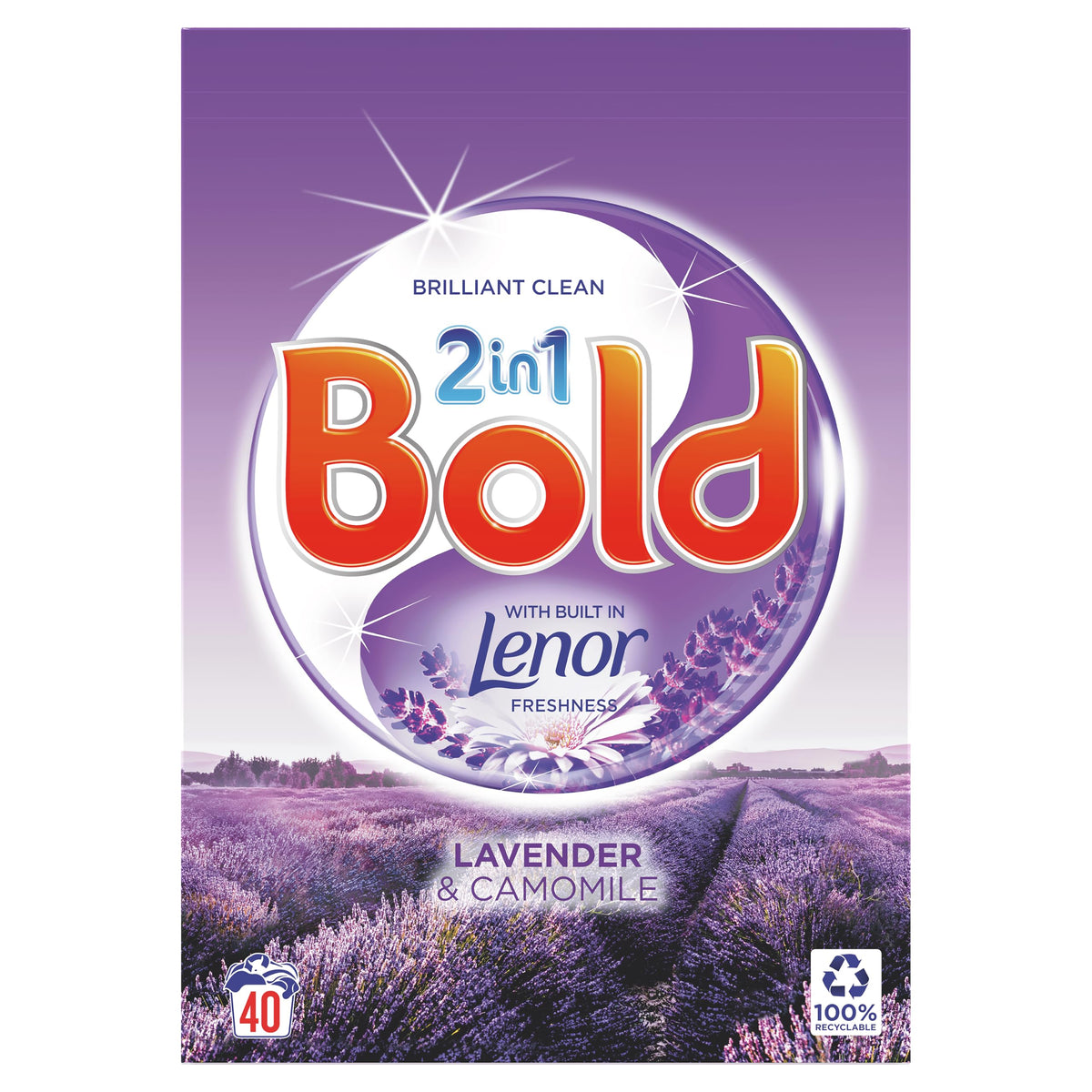 Bold 2in1 Washing Powder Lavender & Camomile 75 Washes