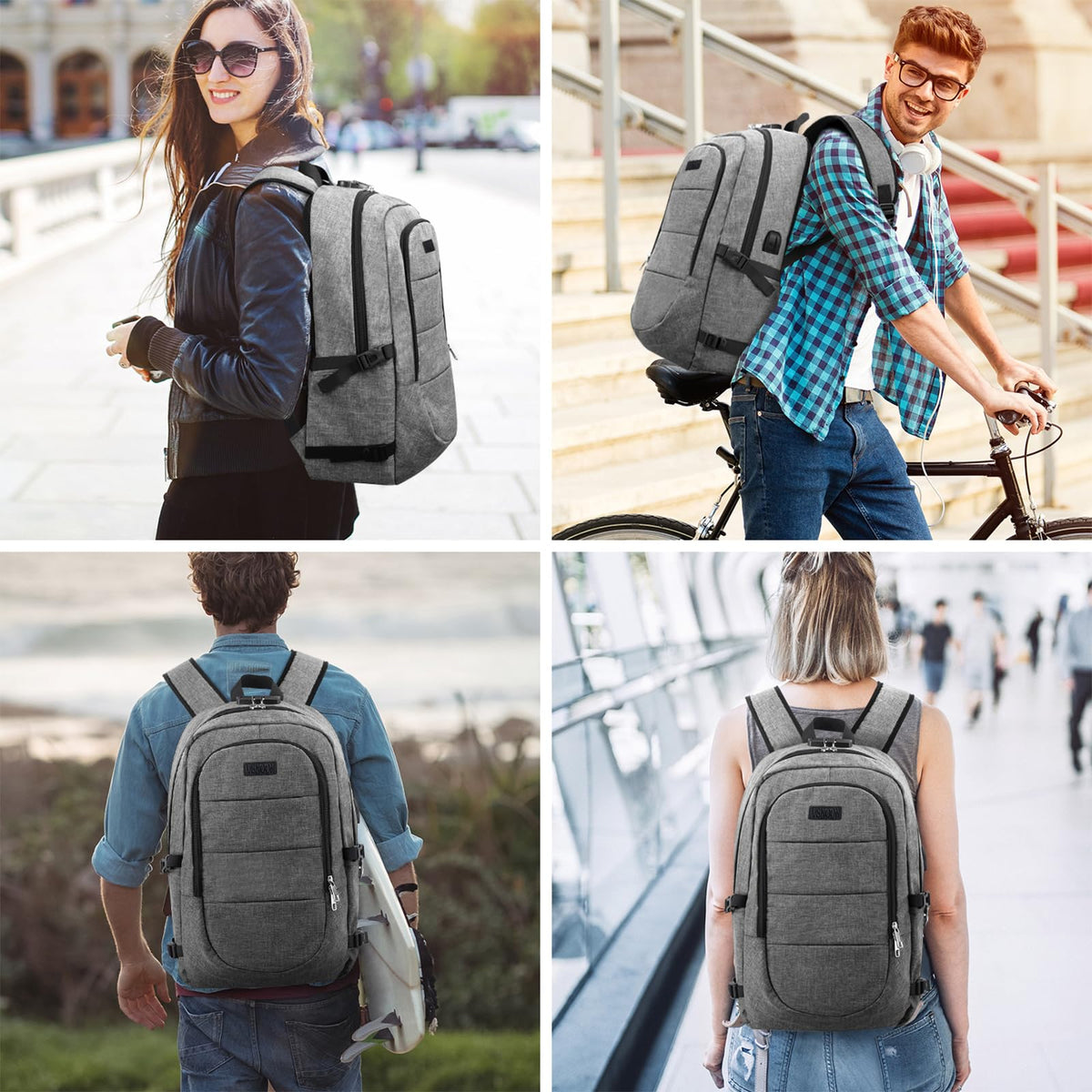 VSNOON Anti-Theft Laptop Backpack, 15.6-17.3 inch Business Laptop Bag