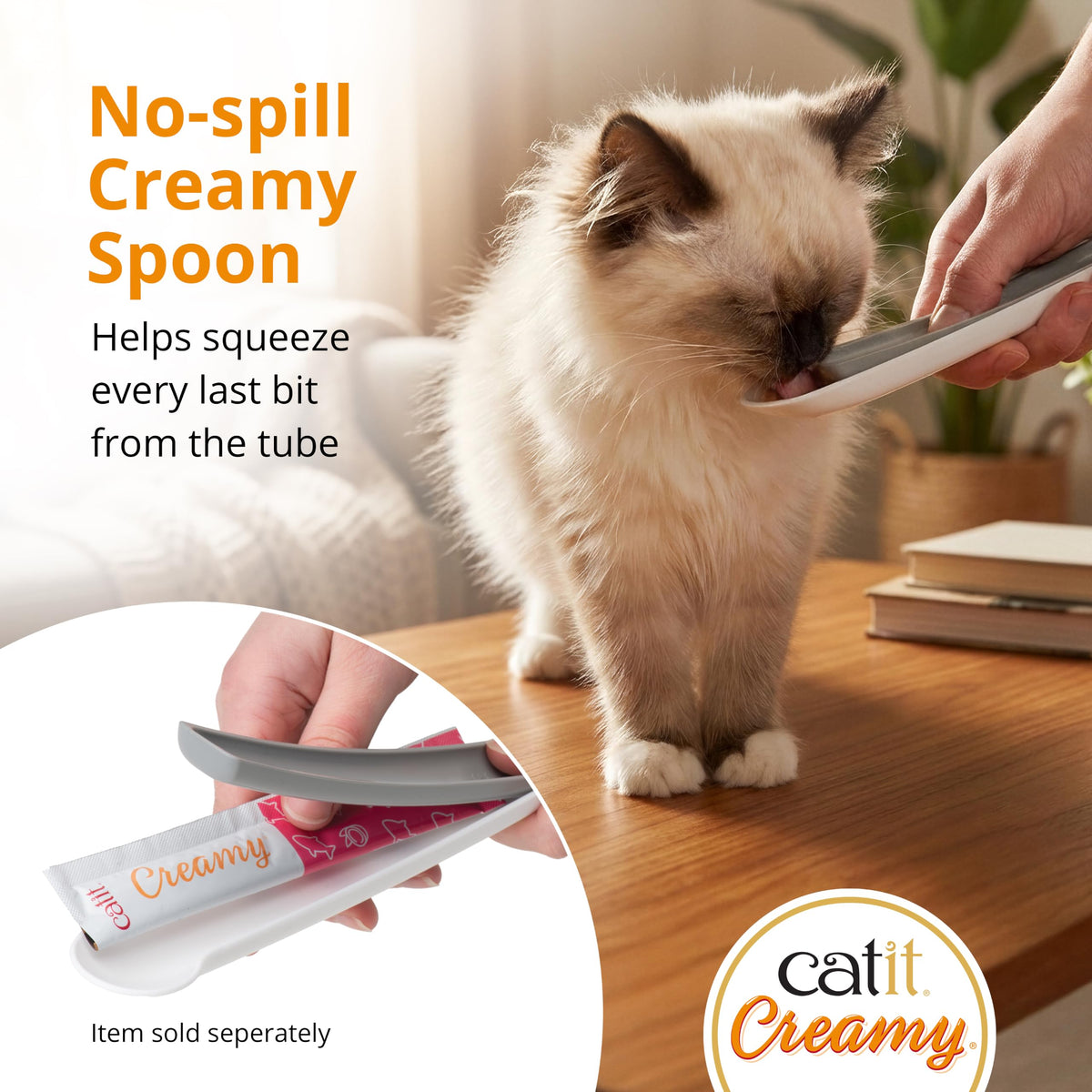 Catit Creamy Salmon & Prawn Lickable Cat Treats for Cats & Kittens 15x10g