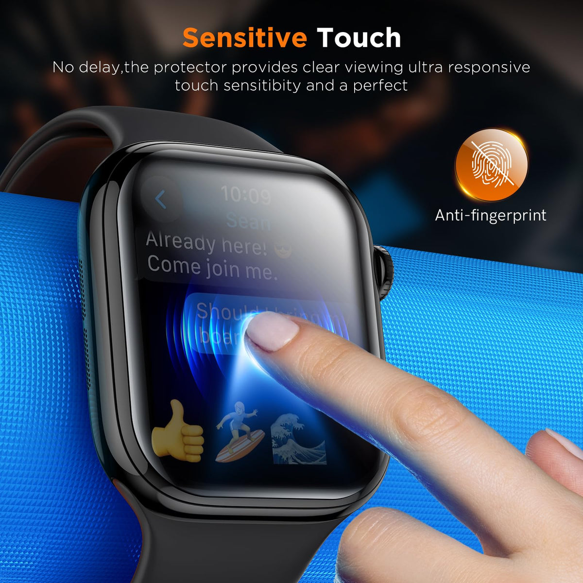 LK 6 Pack for Apple Watch Series 12/11/10 42mm Screen Protector