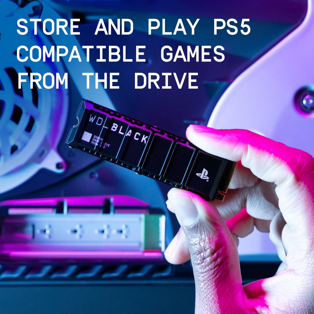 WD BLACK SN850P 2TB PS5 SSD (Officially Licensed for PlayStation 5, Read Speeds Up to 7300 MB/s, M.2 2280 PCIe NVMe, Exclusive Heatsink Design, Internal Gaming SSD)