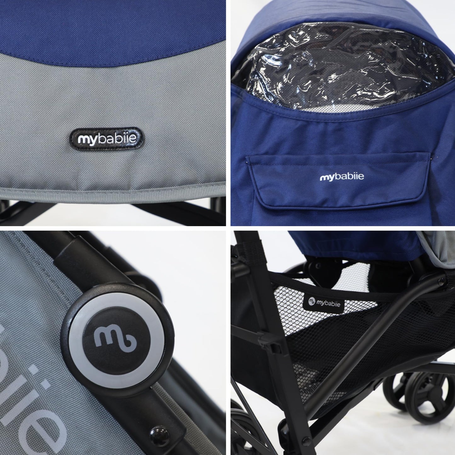 My Babiie MB02 Plus Stroller - from Birth to 4 Years (22kg), Lightweight & Compact Umbrella Fold, Travel Buggy for Toddlers, Pushchair Includes Cup Holder and Rain Cover - Pink & Grey