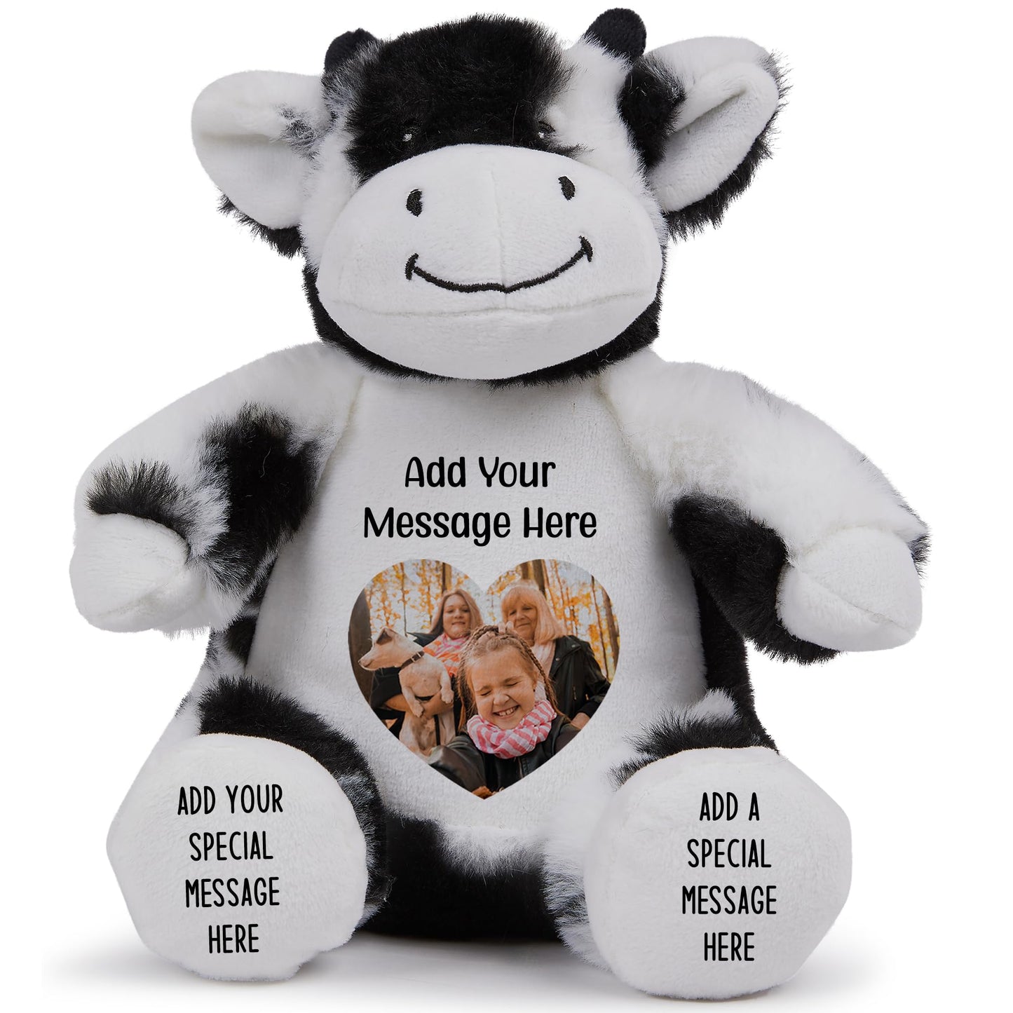 Personalised Photo Teddy Bear – Add Photo on Front & Text on Feet | 28 Styles | Custom Keepsake Gift for Baby, Sympathy, Birthday & More (Brown Teddy Bear)