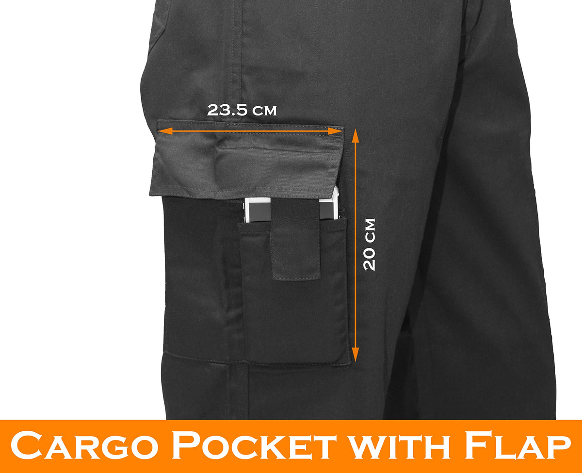 Multi Pockets Men Cargo Combat Work Trousers Work Pants with Button & Zip Fly