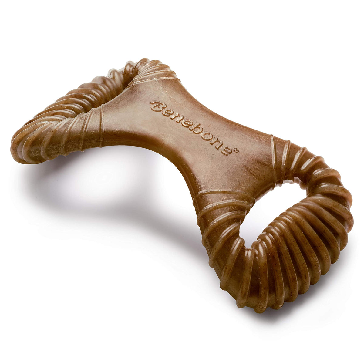 Benebone Wishbone Dog Chew Toy for Aggressive Chewers, Real Bacon, Medium