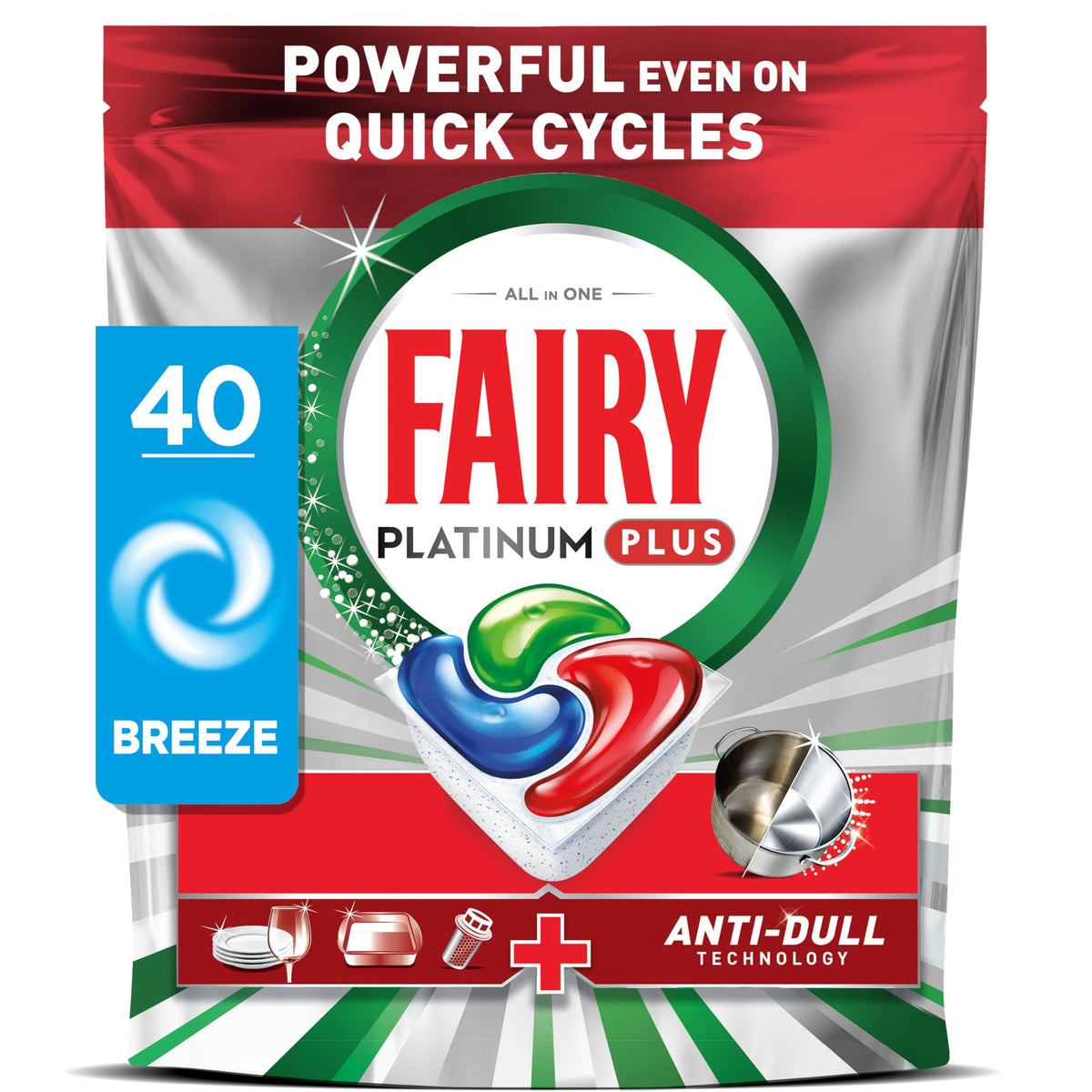 Fairy Platinum Plus Dishwasher Tablets Lemon, 65 Capsules