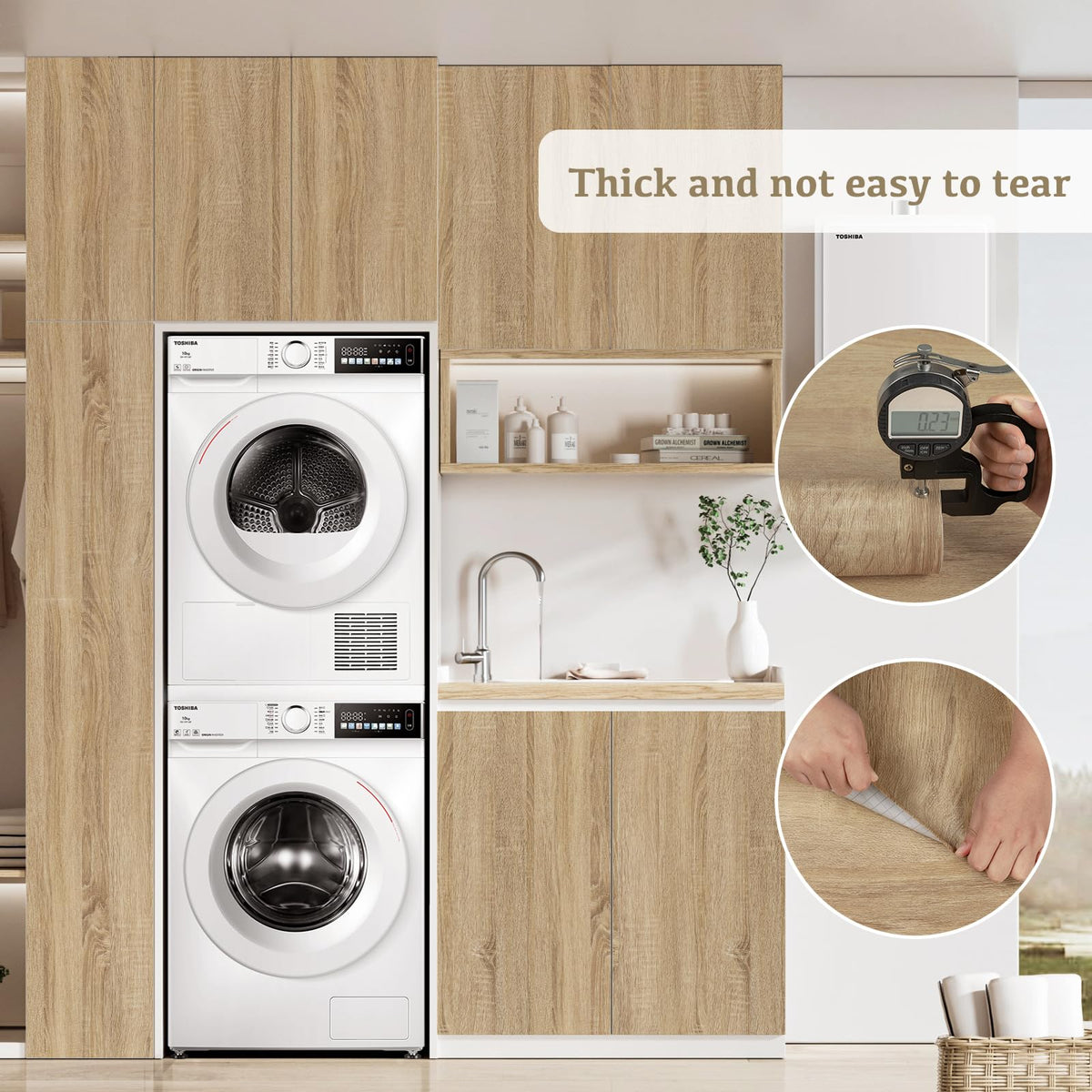 Abyssaly White Wood Effect Sticky Back Plastic for Furniture & Walls