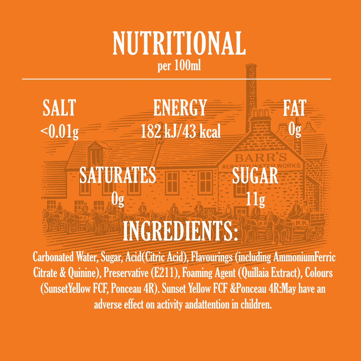 IRN-BRU Carbonated Soft Drink, 24 Pack, 330ml Cans