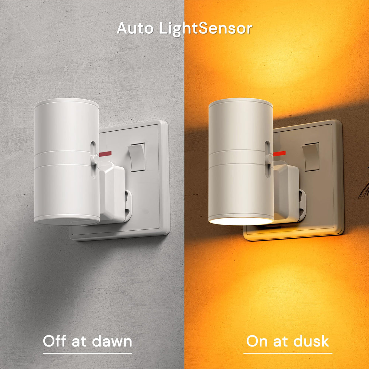 LOHAS-LED Plug in Night Light,Dimmable Nightlight 100LM,Dusk to Dawn Sensor