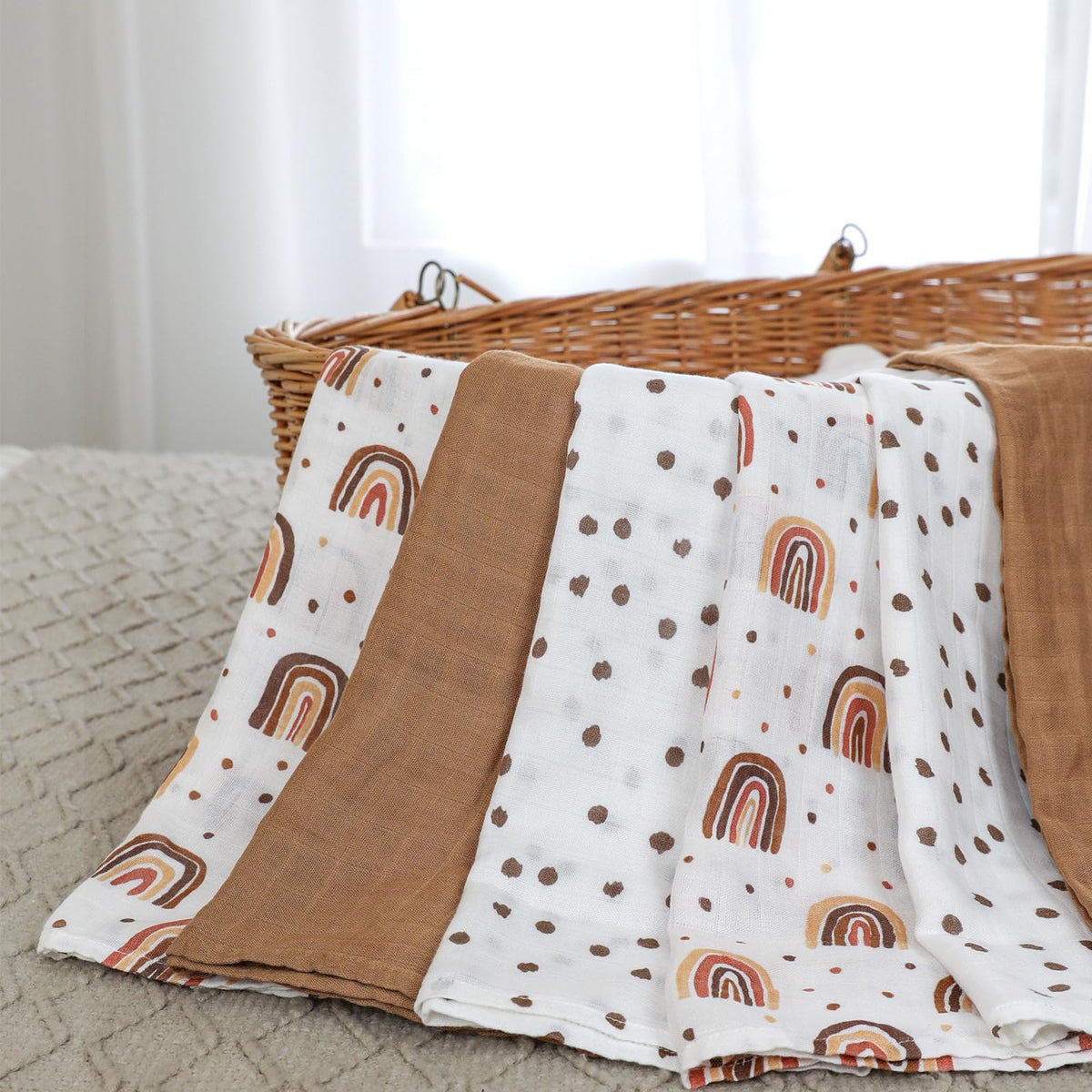GLLQUEN BABY Muslin Squares Cloth for Baby 6pack 70cm x 70cm
