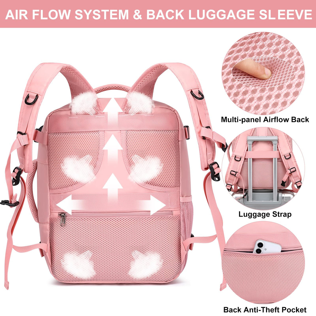 Ryanair Cabin Bags 40x30x20 Underseat 24L Small Travel Backpack Cabin Size