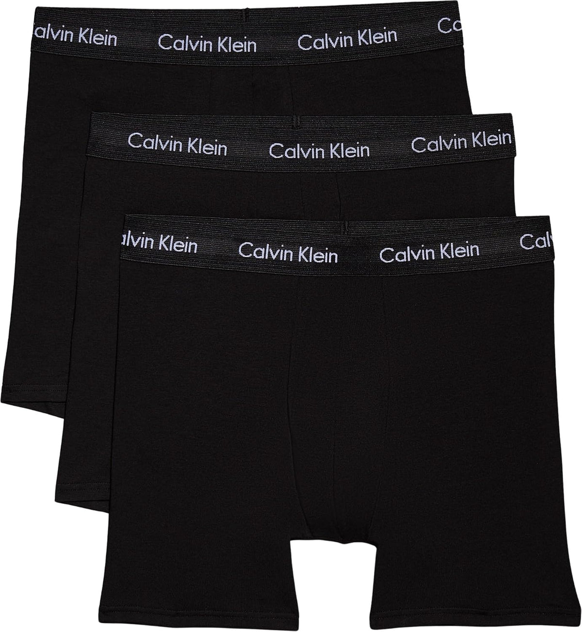 Calvin Klein Men’s 3 Pack Boxer Briefs with Logo Waistband