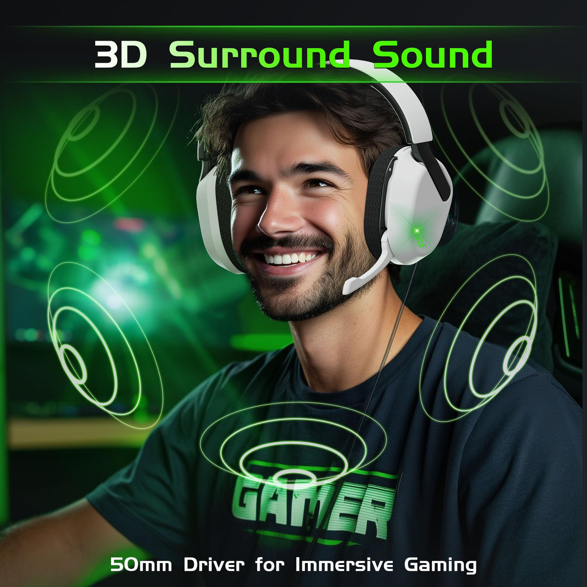 Gvyugke Gaming Headset Wireless for Xbox Series X|S, Xbox One, PS5, PC, Mac