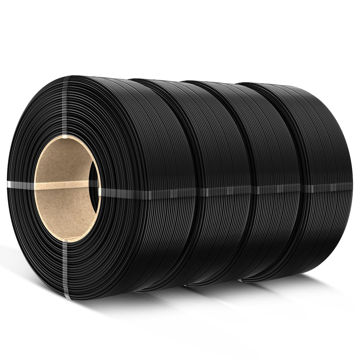 SUNLU 3D Printer Filament PETG Filament Refill 1.75mm,Suitable for SUNLU Third-Generation Reusable spools,Dimensional Accuracy +/- 0.02 mm,1kg per Spool, Pack of 4,4 Black