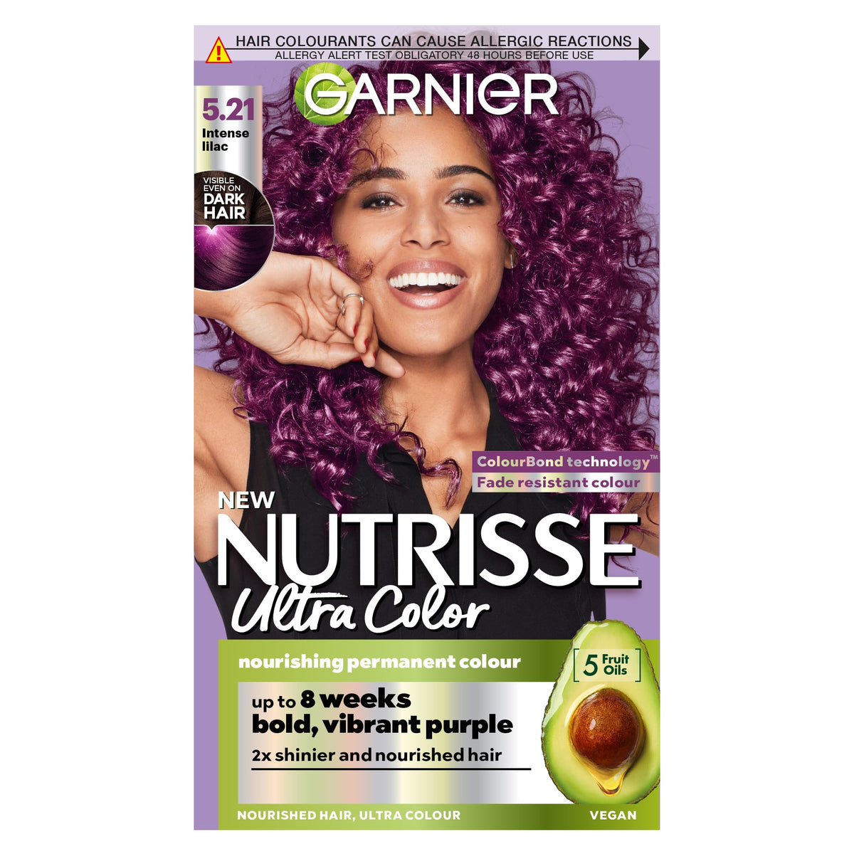 Garnier Nutrisse Ultra Color Permanent Hair Dye, 4.15 Iced Coffee Brown