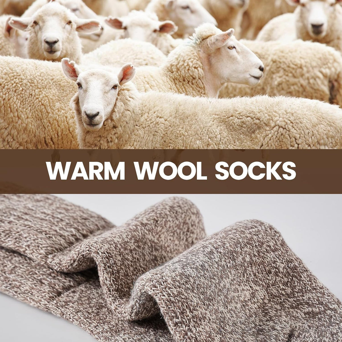 Niorasen Women's Thermal Socks, 3 Pairs Full Cushioned, Cosy Gift Winter