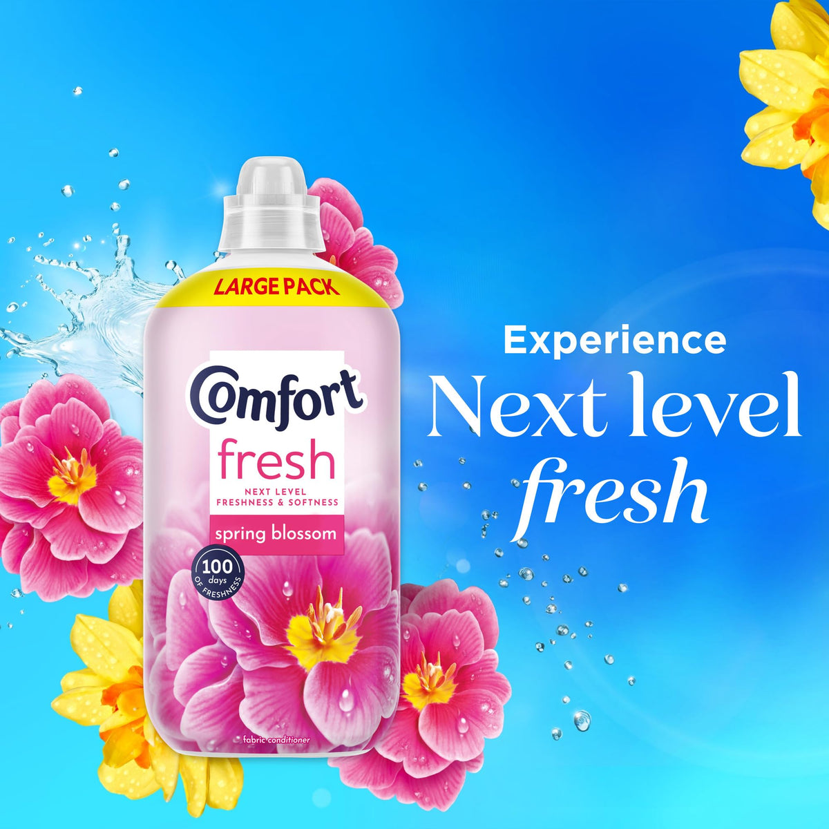 Comfort Pure Dreams Cashmere Soft Fabric Conditioner Dermatologist-Recommended Gentle Next to Sensitive Skin 48 washes(1.44 L) - Case pack of 6