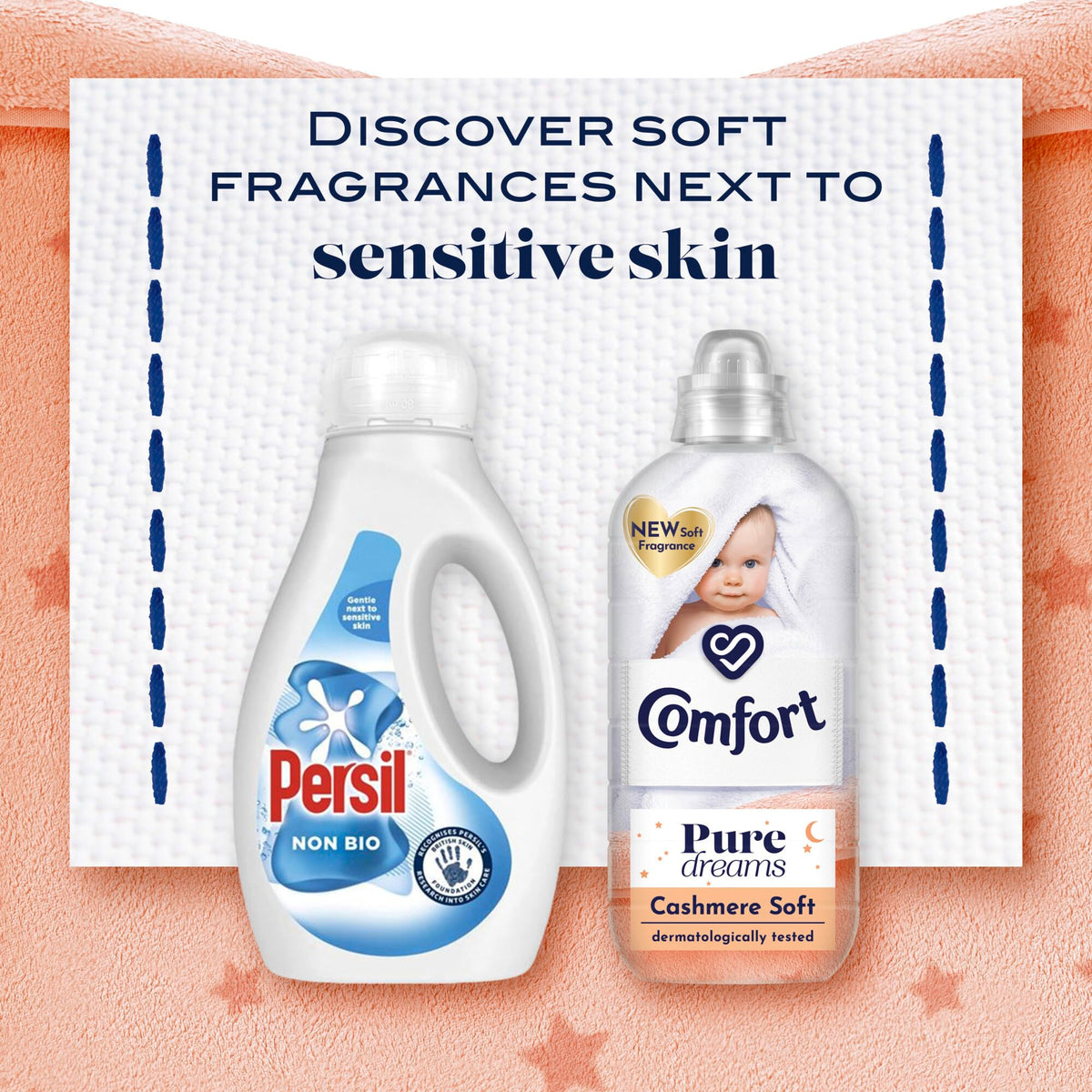 Comfort Pure Dreams Cashmere Soft Fabric Conditioner Dermatologist-Recommended Gentle Next to Sensitive Skin 48 washes(1.44 L) - Case pack of 6
