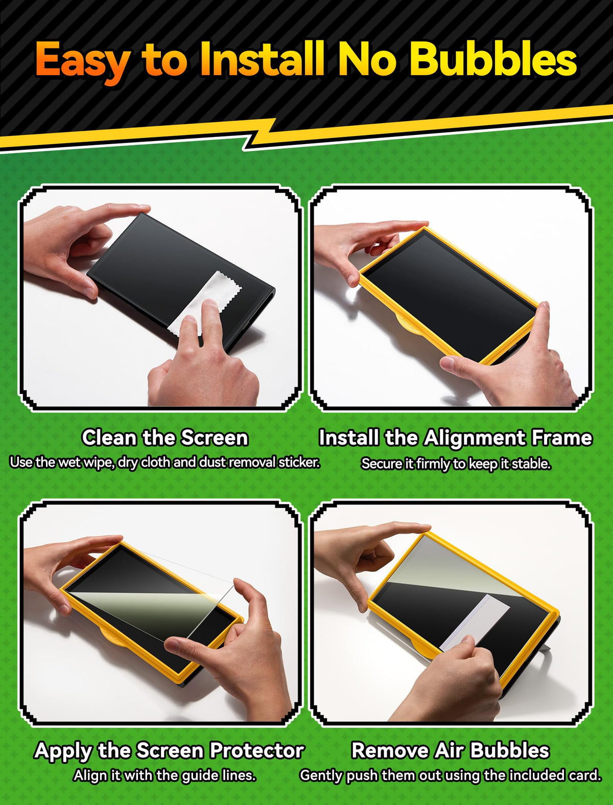 JSAUX Obsidian AR Screen Protector for Nintendo Switch 2,1-Pack