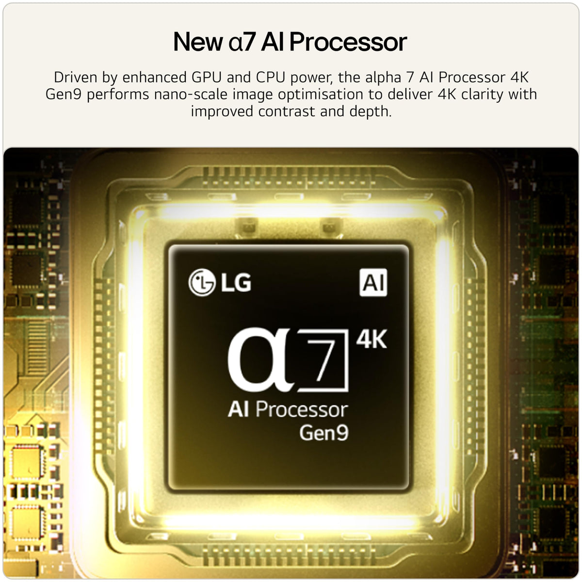 LG 50NU800B6LC Nano UHD AI NU80 4K Smart TV, α7 Processor Gen9, 60Hz, HDR10, Filmmaker Mode™, Google Cast, Apple AirPlay 2, Model Year 2026