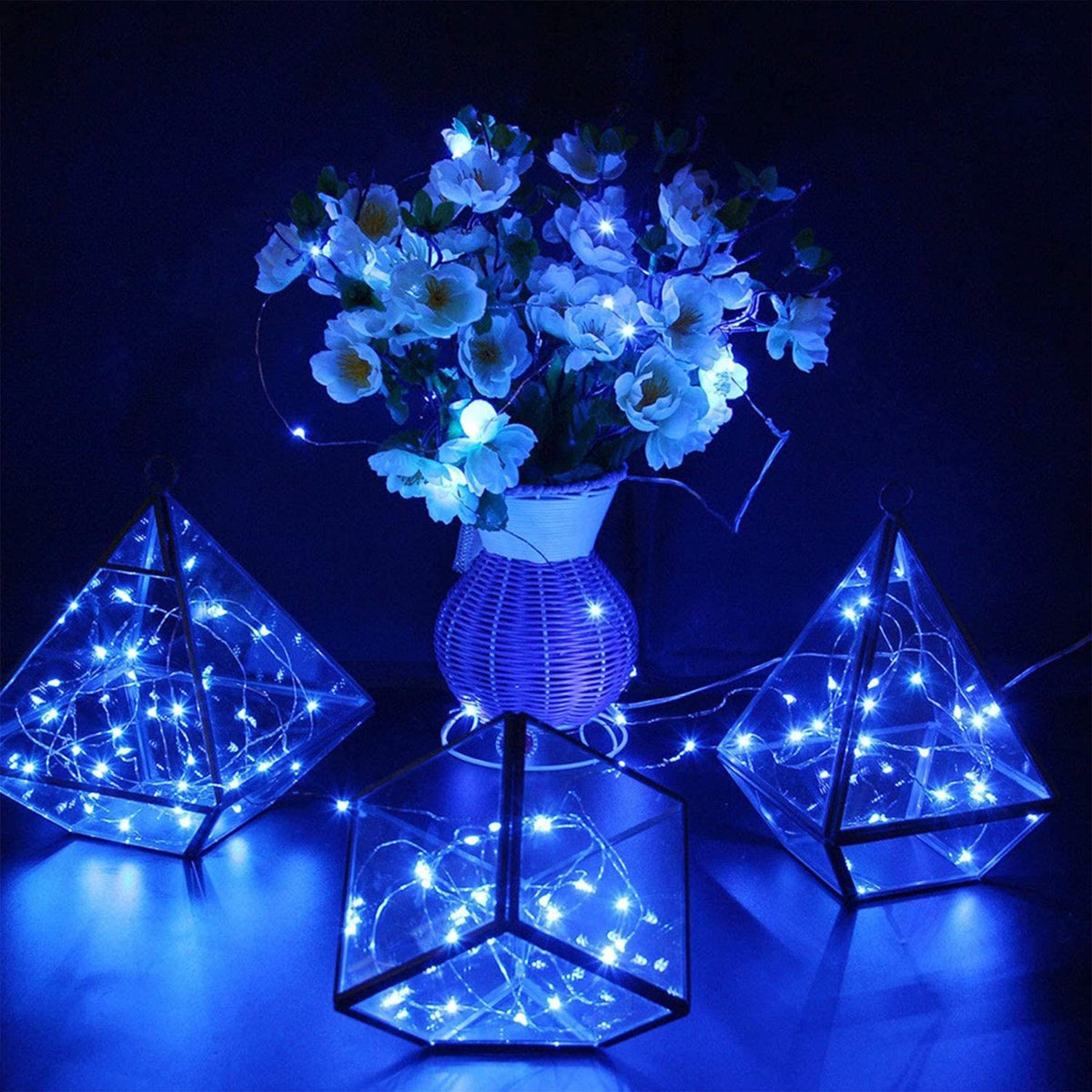 Lezonic 2Pack Solar String Lights Waterproof,12M/40Ft 120LED Garden Lights