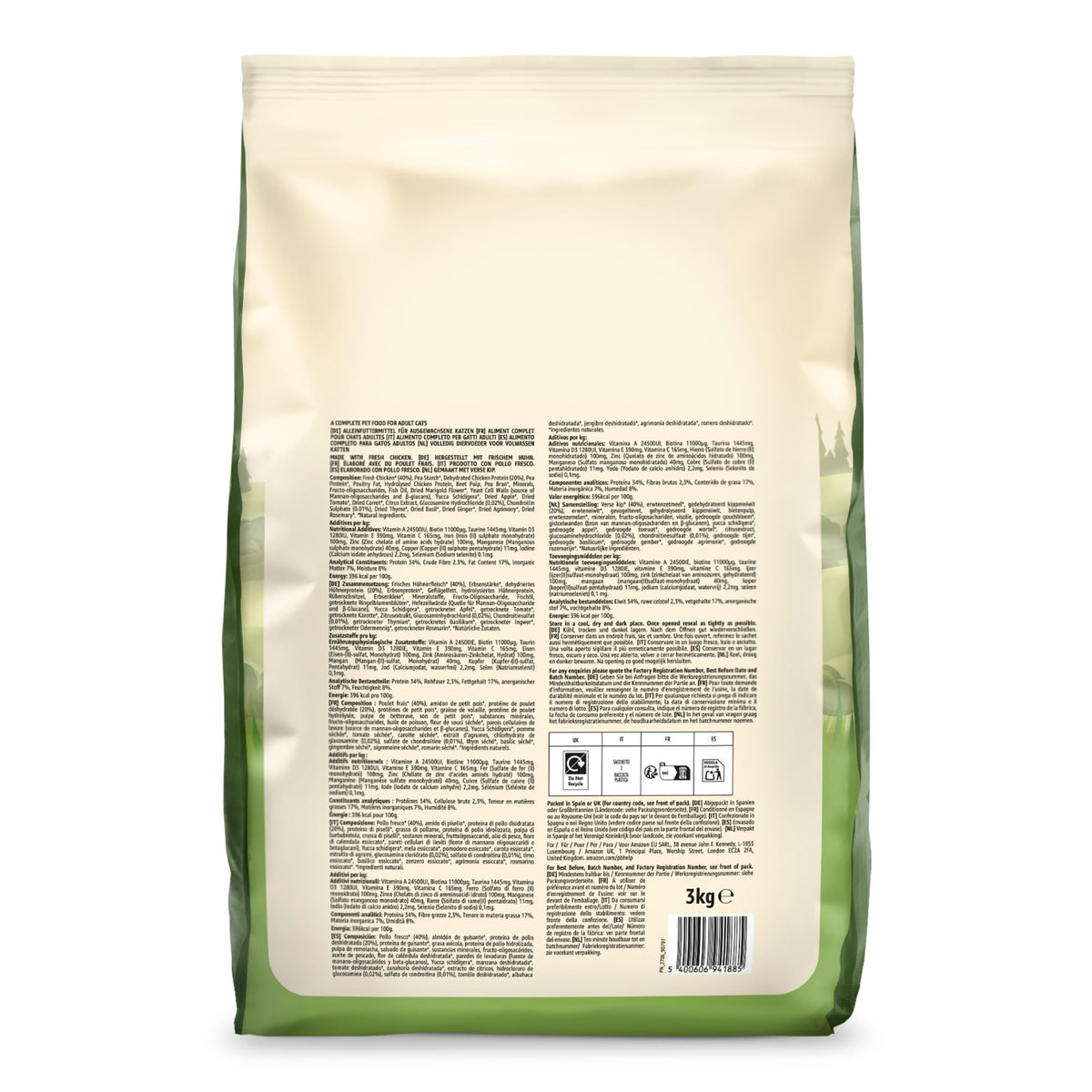 by Amazon Dry Cat Food for Adult Cats, Grainfree Recipe with Fresh Salmon, 1 Pack of 3kg (Previously a Lifelong brand, same product)