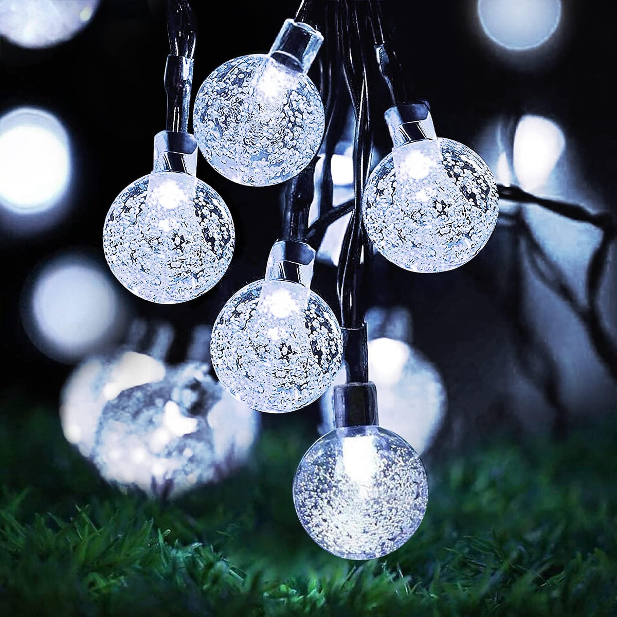 Lezonic Solar String Lights Outdoor, 50LED 7M/23Ft Solar Fairy Lights