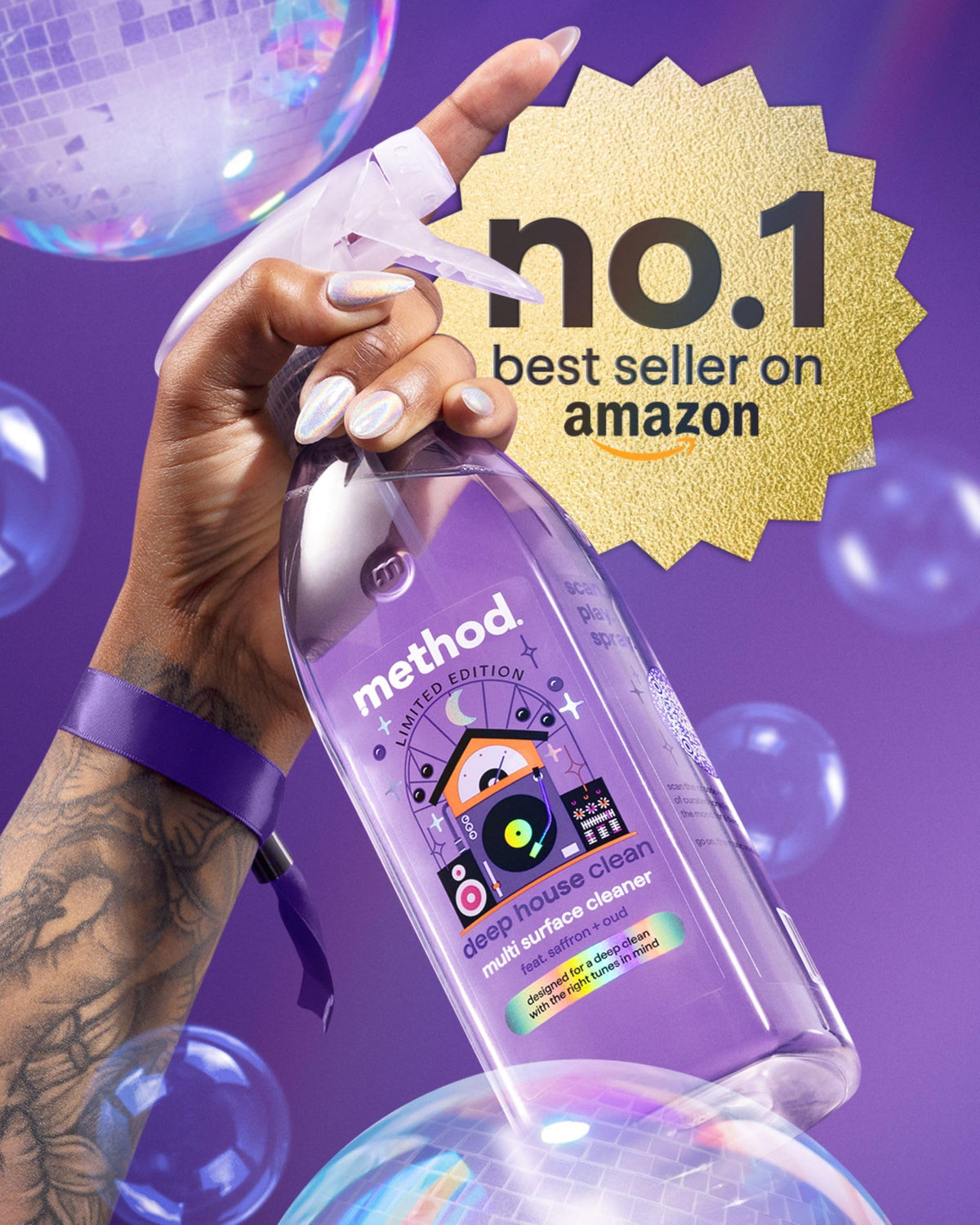 Method All Purpose Cleaner Spray, Deep House, Cuts Grease, 828ml